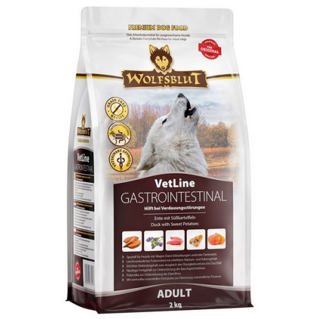 Wolfsblut Dog VetLine Gastrointestinal - kaczka i bataty 2kg - All4Animals