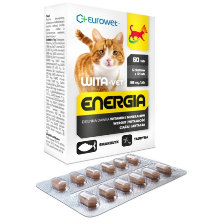 Wita-Vet Kot Energia Junior + Adult 60tabl - All4Animals
