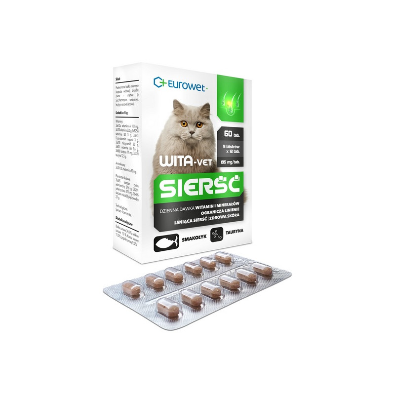 Wita-Vet Kot Sierść 60tabl. - All4Animals