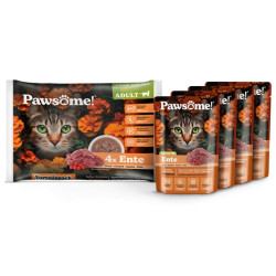 Pawsome Adult Ente - kaczka saszetki 4x85g - All4Animals