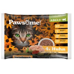 Pawsome Adult Huhn - kurczak saszetki 4x85g - All4Animals