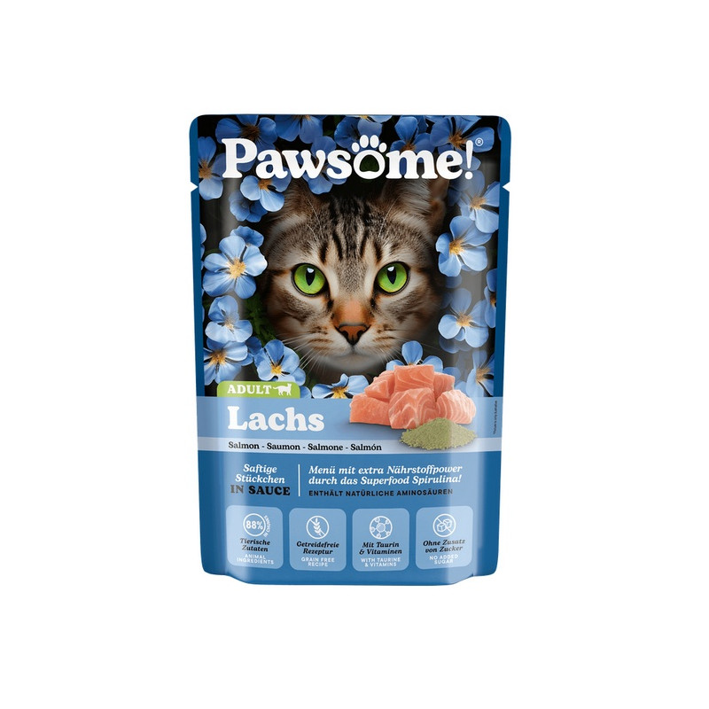 Pawsome Adult Lachs - łosoś saszetka 85g - All4Animals