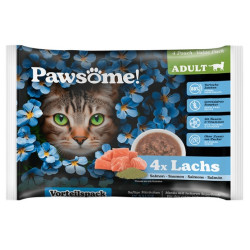 Pawsome Adult Lachs - łosoś saszetki 4x85g - All4Animals