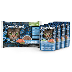 Pawsome Adult Lachs - łosoś saszetki 4x85g - All4Animals