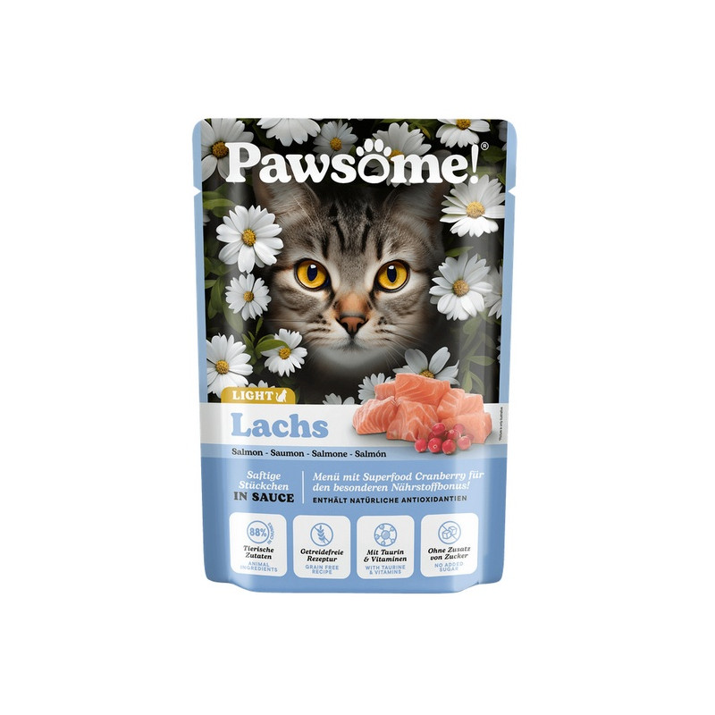 Pawsome Adult Light Lachs - łosoś saszetka 85g - All4Animals Pawsome Adult Light Lachs - łosoś saszetka 85g - All4Animals