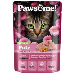 Pawsome Adult Pute - indyk saszetka 85g - All4Animals