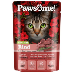 Pawsome Adult Rind - wołowina saszetka 85g - All4Animals