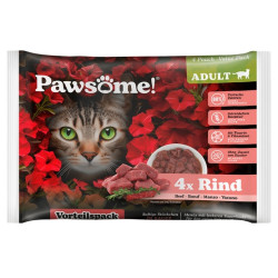 Pawsome Adult Rind - wołowina saszetki 4x85g - All4Animals