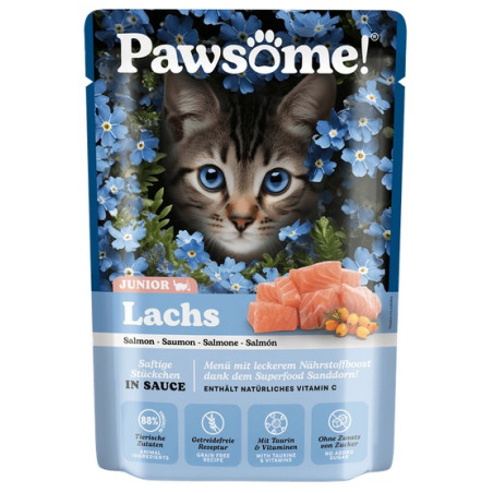 Pawsome Junior Lachs - łosoś saszetka 85g - All4Animals