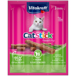 Vitakraft Cat Stick Classic kurczak + kocia trawa 3szt