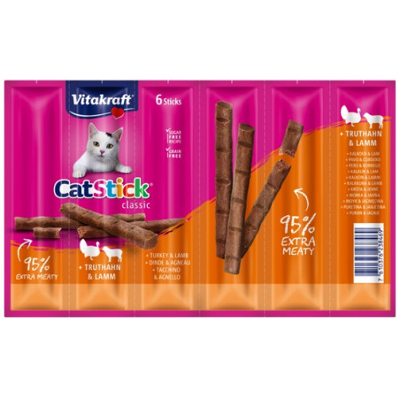 Vitakraft Cat Stick Classic indyk + jagnięcina 6szt - All4Animals