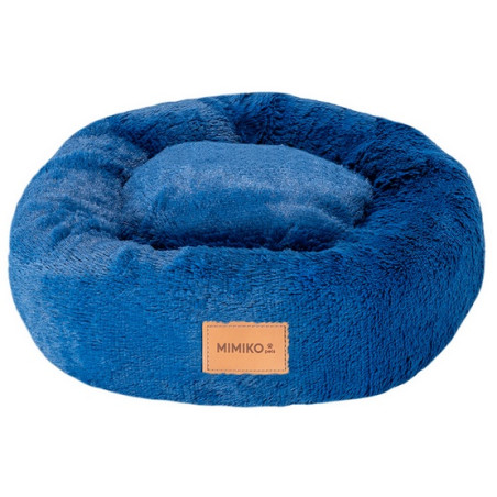 MIMIKO Pets Legowisko Shaggy okrągłe M 45cm chabrowe - All4Animals