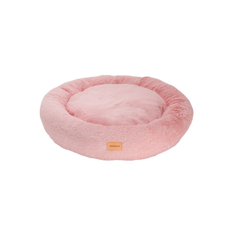 MIMIKO Pets Legowisko Shaggy okrągłe XXL 100cm różowe - All4Animals