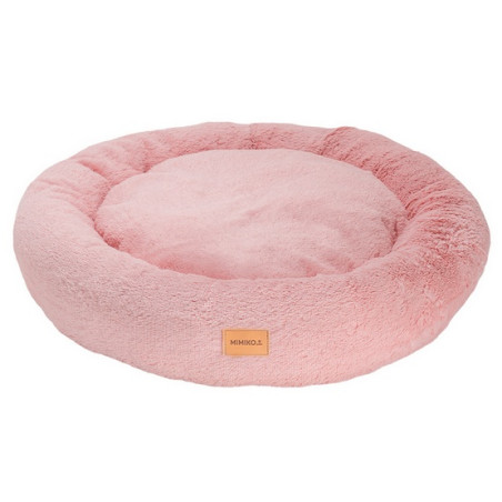 MIMIKO Pets Legowisko Shaggy okrągłe XXL 100cm różowe - All4Animals
