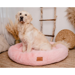 MIMIKO Pets Legowisko Shaggy okrągłe XXL 100cm różowe - All4Animals