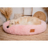 MIMIKO Pets Legowisko Shaggy okrągłe XXL 100cm różowe - All4Animals
