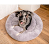 MIMIKO Pets Legowisko Shaggy okrągłe XXL 100cm szare - All4Animals