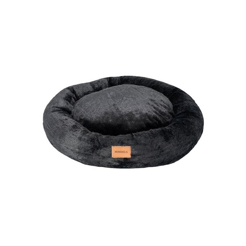 MIMIKO Pets Legowisko Shaggy okrągłe XL 75cm czarne - All4Animals
