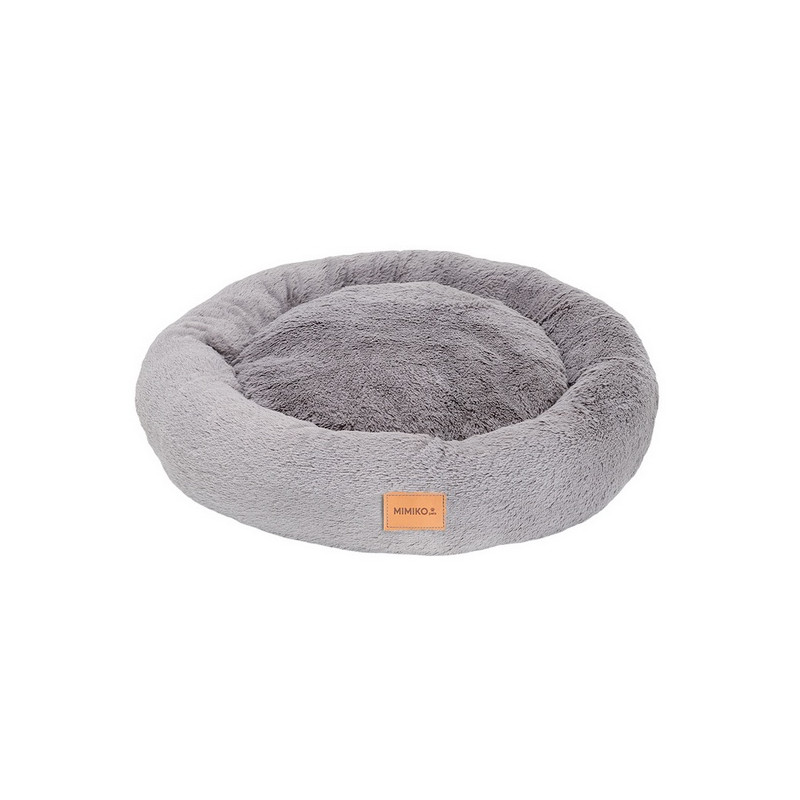 MIMIKO Pets Legowisko Shaggy okrągłe XL 75cm szare - All4Animals