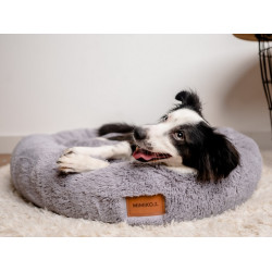 MIMIKO Pets Legowisko Shaggy okrągłe XL 75cm szare - All4Animals