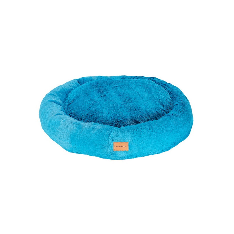 MIMIKO Pets Legowisko Shaggy okrągłe XL 75cm turkusowe - All4Animals