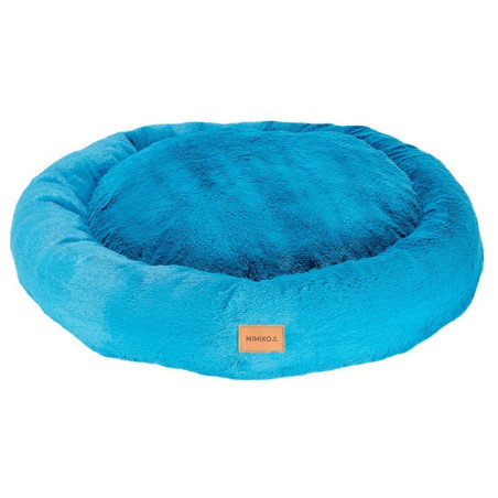 MIMIKO Pets Legowisko Shaggy okrągłe XL 75cm turkusowe - All4Animals