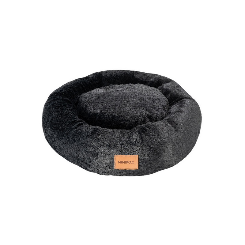 MIMIKO Pets Legowisko Shaggy okrągłe L 60cm czarne - All4Animals