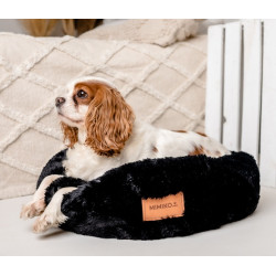 MIMIKO Pets Legowisko Shaggy okrągłe L 60cm czarne - All4Animals
