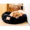 MIMIKO Pets Legowisko Shaggy okrągłe L 60cm czarne - All4Animals