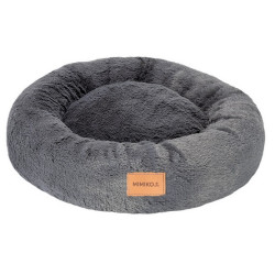 MIMIKO Pets Legowisko Shaggy okrągłe L 60cm grafitowe - All4Animals