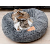 MIMIKO Pets Legowisko Shaggy okrągłe L 60cm grafitowe - All4Animals