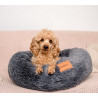 MIMIKO Pets Legowisko Shaggy okrągłe L 60cm grafitowe - All4Animals