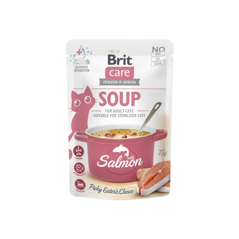 Brit Care Cat Soup Salmon saszetka 75g - All4Animals
