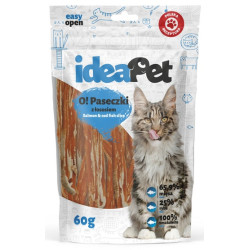 IdeaPet O! Kot Paski z łososiem 60g - All4Animals