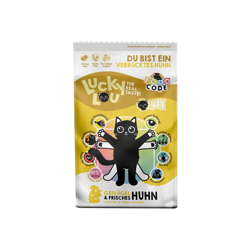 Lucky Lou Food Code Lifestage Adult Drób & Kurczak 750g - All4Animals
