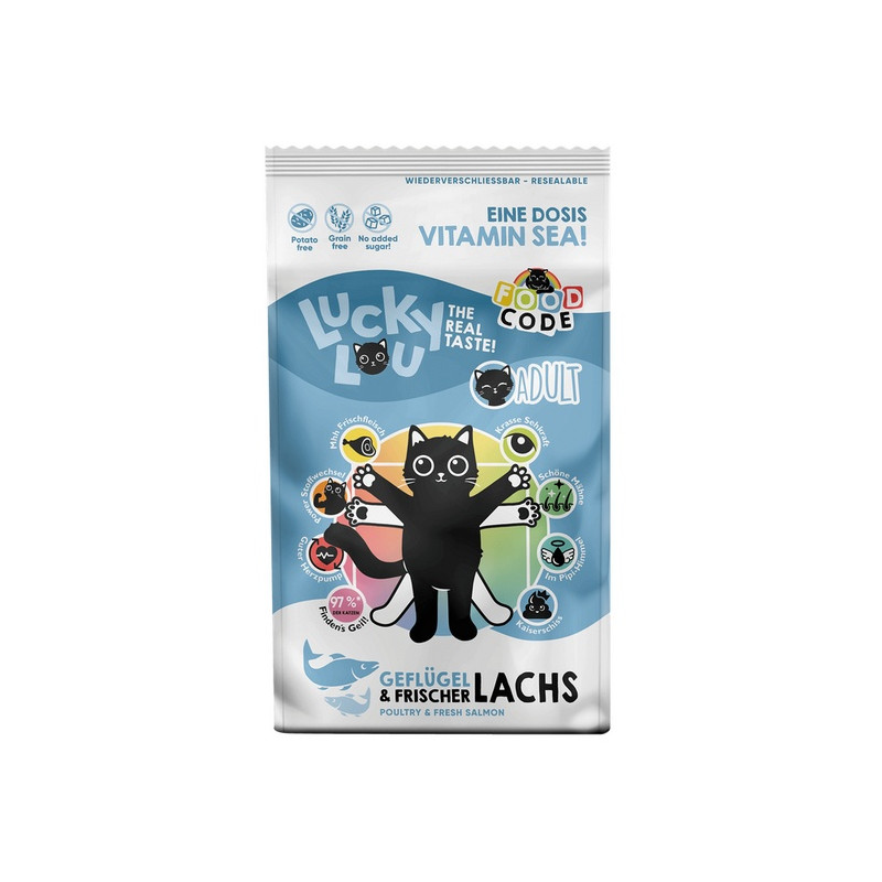 Lucky Lou Food Code Lifestage Adult Drób & Łosoś 1,7kg - All4Animals Lucky Lou Food Code Lifestage Adult Drób & Łosoś 1,7kg - All4Animals