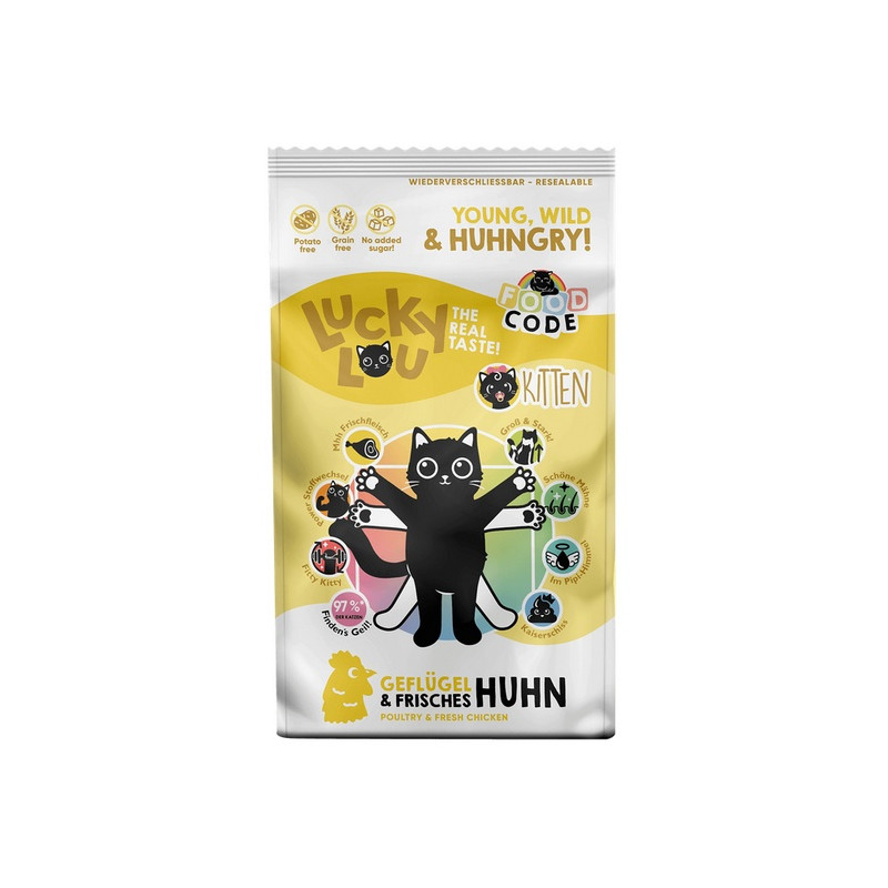 Lucky Lou Food Code Lifestage Kitten Drób & Kurczak 1,7kg - All4Animals Lucky Lou Food Code Lifestage Kitten Drób & Kurczak 1,7kg - All4Animals