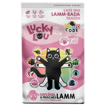 Lucky Lou Food Code Lifestage Light Drób & Jagnięcina 750g - All4Animals