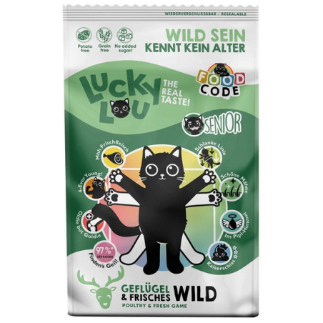 Lucky Lou Food Code Lifestage Senior Drób & Dziczyzna 750g - All4Animals