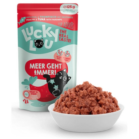 Lucky Lou Lifestage Adult Drób i tuńczyk saszetka 125g - All4Animals