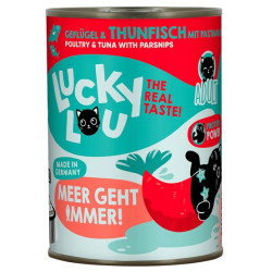 Lucky Lou Lifestage Adult Drób i tuńczyk puszka 400g - All4Animals