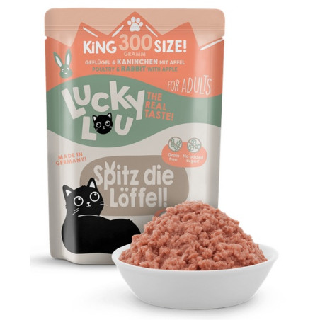 Lucky Lou Lifestage Adult Drób i królik saszetka 300g - All4Animals