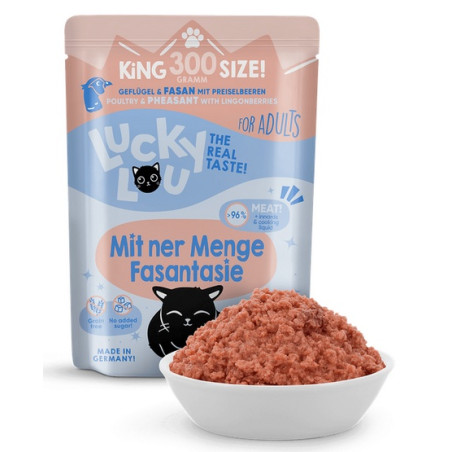 Lucky Lou Lifestage Adult Drób i bażant saszetka 300g - All4Animals
