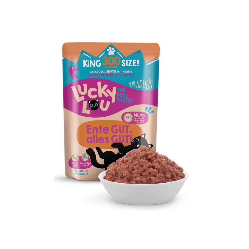 Lucky Lou Lifestage Adult Drób i kaczka saszetka 300g - All4Animals