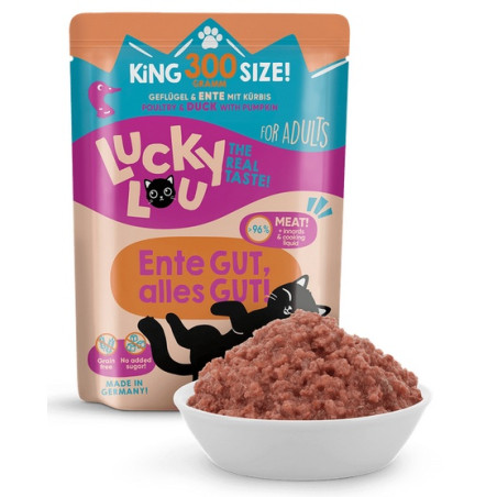 Lucky Lou Lifestage Adult Drób i kaczka saszetka 300g - All4Animals