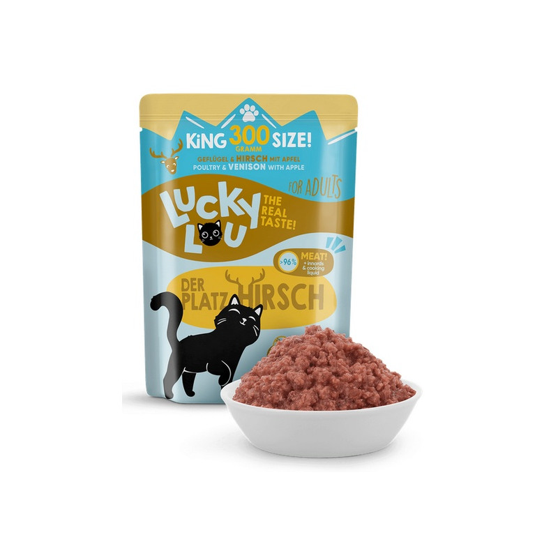 Lucky Lou Lifestage Adult Drób i jeleń saszetka 300g - All4Animals