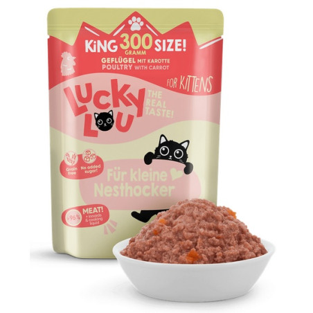 Lucky Lou Lifestage Kitten Drób saszetka 300g - All4Animals