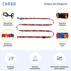 CHABA Smycz z amortyzatorem do biegania Story III L 25mm/280cm Aussie - All4Animals