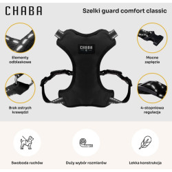 CHABA Szelki Guard Comfort Classic S czarne - All4Animals