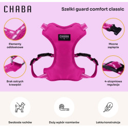 CHABA Szelki Guard Comfort Classic M fuksja - All4Animals